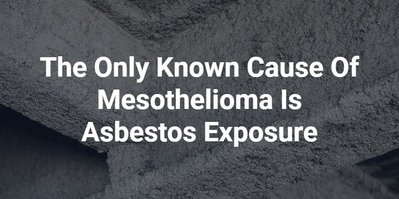 The only known cause of mesothelioma is asbestos exposure.